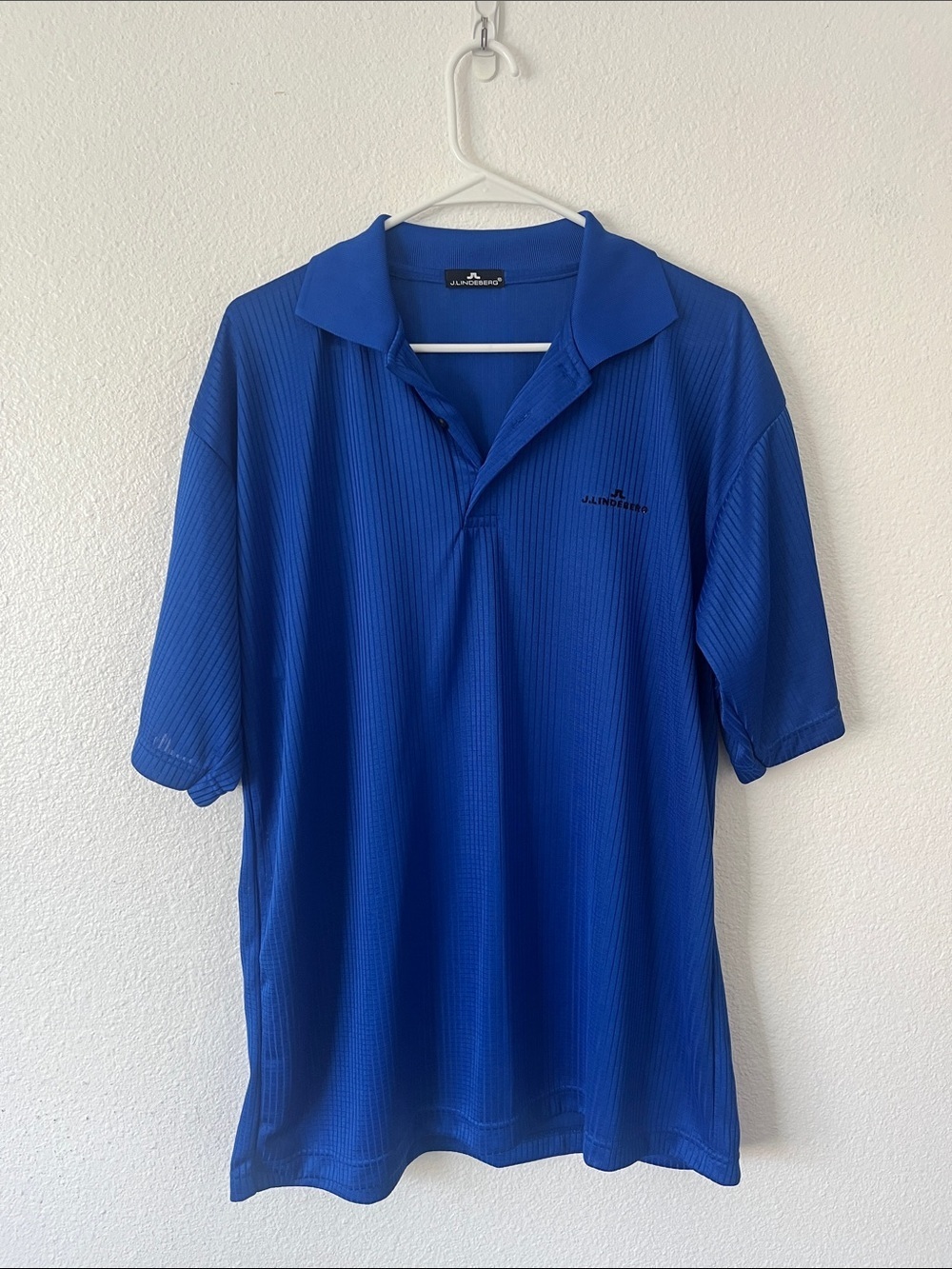 J. Lindeberg blue golf polo standard fit *SEE MEASUREMENTS